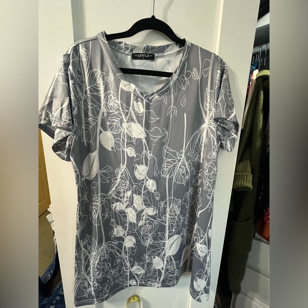 BON APPLE TEA Gray Tunic